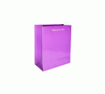Purple Paper Bag With Embossed Lines-M